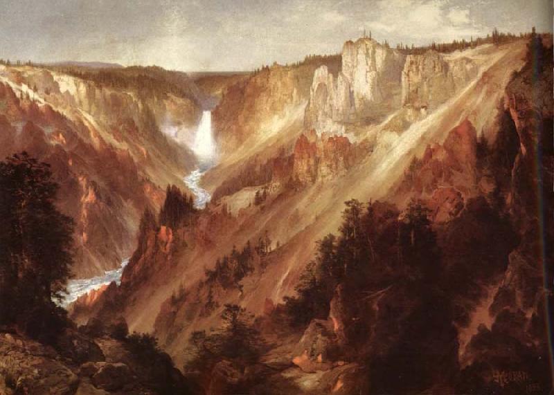 Moran, Thomas Lower falls of the yellowstone oil painting image